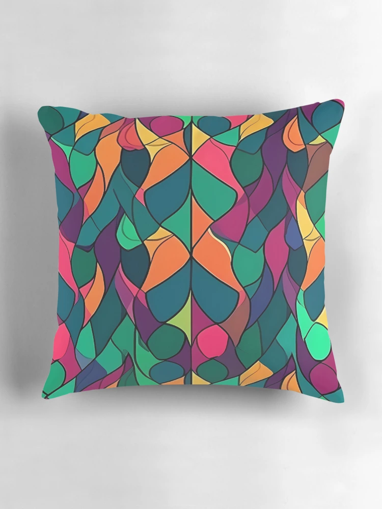 Thumbnail 3 of 4, Pillow, Vibrant Pattern designed and sold by InfinityPattern.