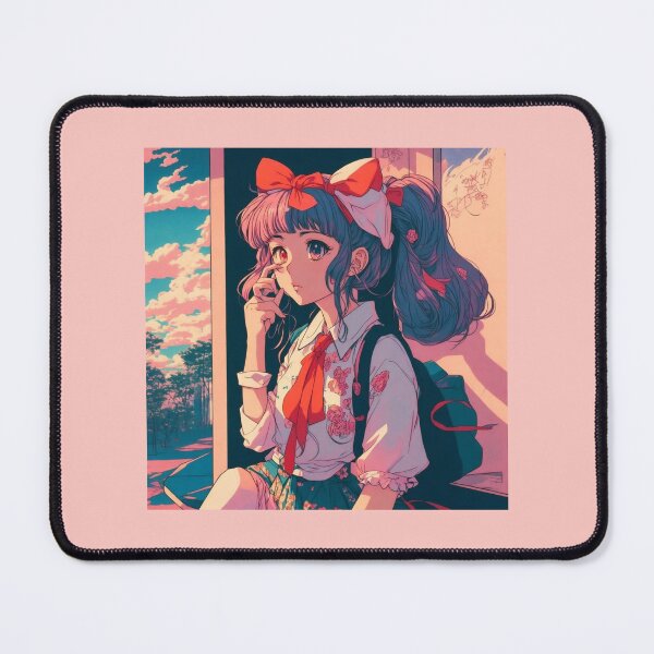 Item preview, Aesthetic Retro Anime Girl designed and sold by InkStation24.