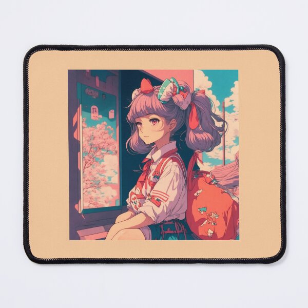 Item preview, Aesthetic Retro Anime Girl designed and sold by InkStation24.
