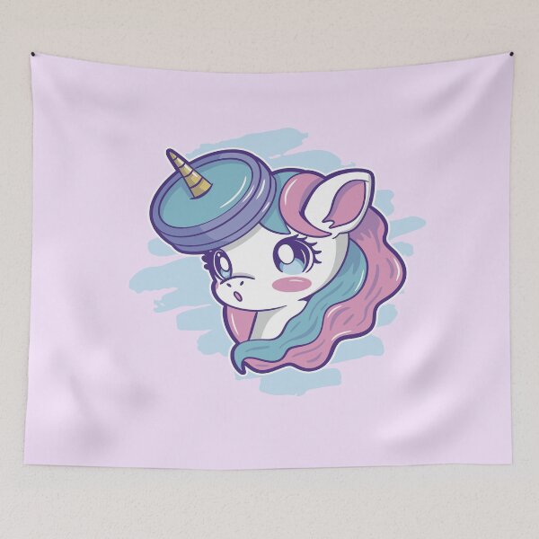 Item preview, Kawaii Unicorn Weightlifting - Unicorn designed and sold by YueHeng Creates ⭐⭐⭐⭐⭐.