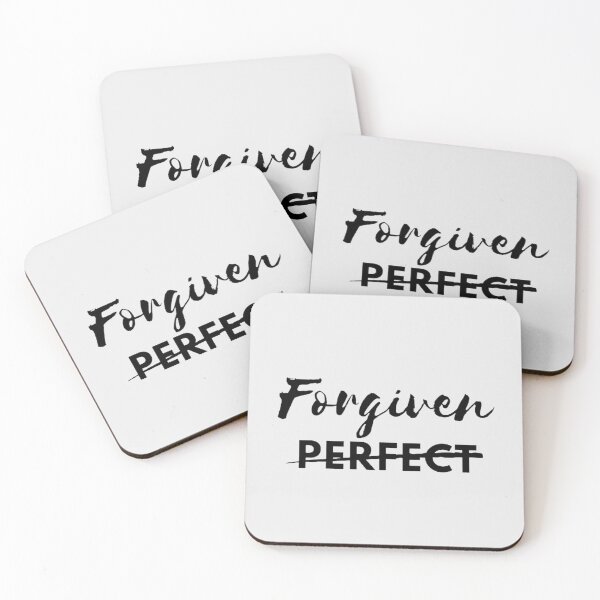 Item preview, Not Perfect Just Forgiven | 1 John 1 9 | Hebrews 8 12 bible verse designed and sold by Faith at Work.