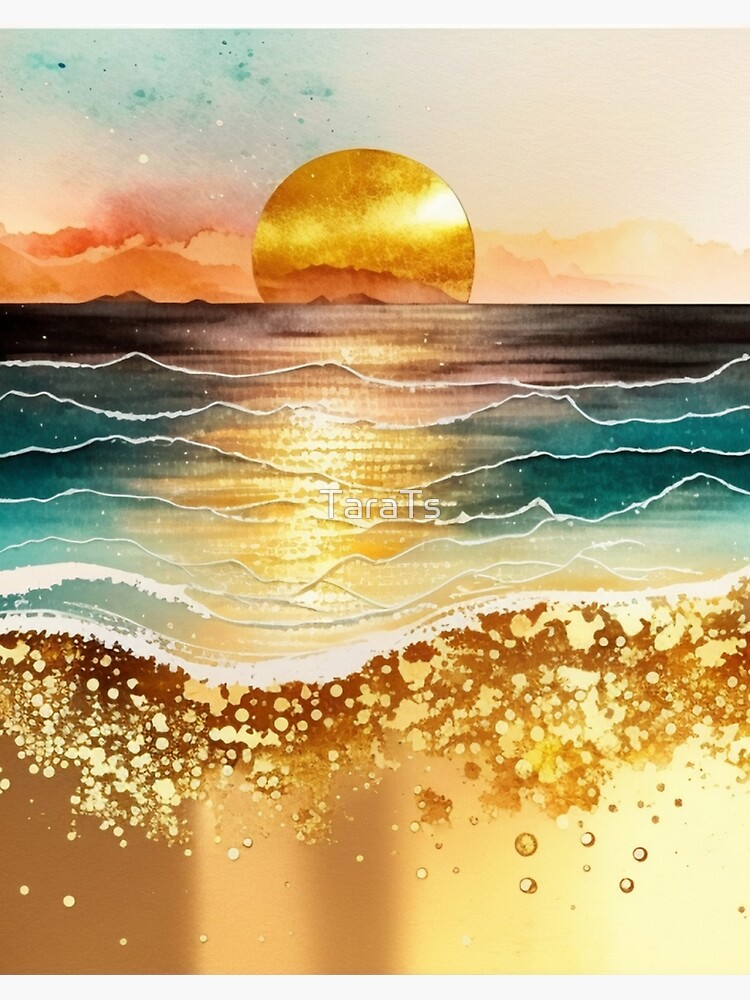 Sunset on the Sea - Watercolor