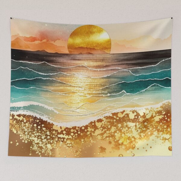 Item preview, Watercolor: Sunset Beach3 designed and sold by TaraTs.