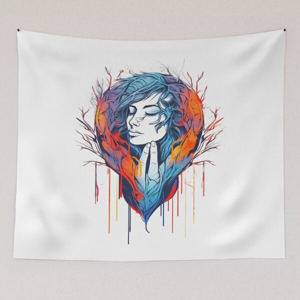 Item preview, woman with her eyes closed - Different logo size, position? Email me - designed and sold by Picture-Art.