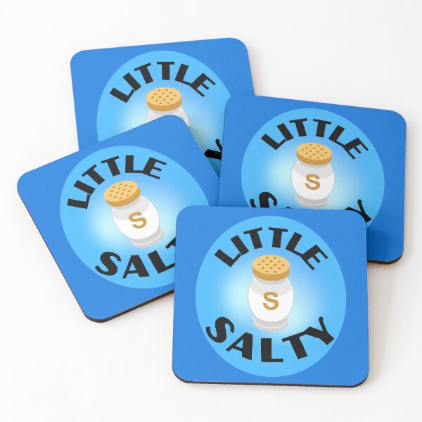 Item preview, Feeling a little salty salt shaker blue oval for bitter person fritts Cartoon Mood designed and sold by Shean Fritts.