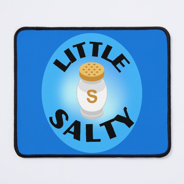Item preview, Feeling a little salty salt shaker blue oval for bitter person fritts Cartoon Mood designed and sold by Shean Fritts.