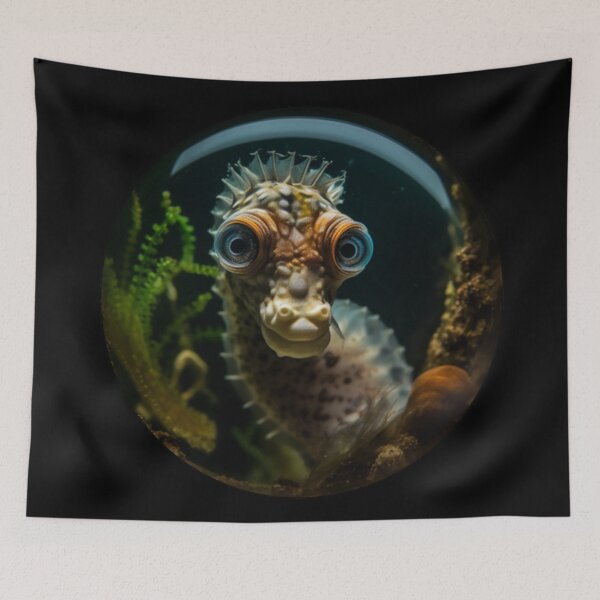 Item preview, Aqua Encounter: Up Close with a Mesmerizing Seahorse Waltz designed and sold by luvablelifeform.