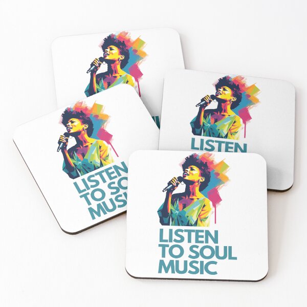 Item preview, 'Listen to soul music' street art print of a disco funk soul singer designed and sold by SupremeandSuper.