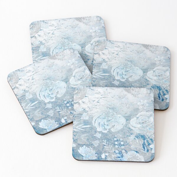 Item preview, Iridescent Effect Light Blue Floral Pattern designed and sold by WOW TeesAndThings.