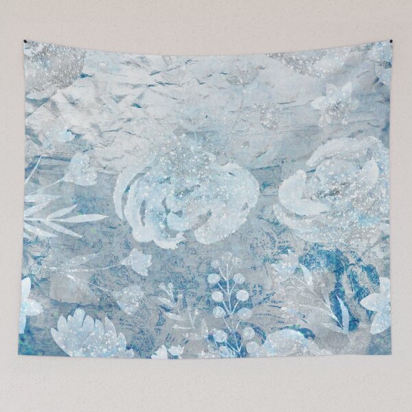 Item preview, Iridescent Effect Light Blue Floral Pattern designed and sold by WOW TeesAndThings.