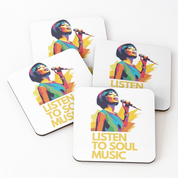 Item preview, 'Listen to soul music' street art print of a disco funk soul singer designed and sold by SupremeandSuper.