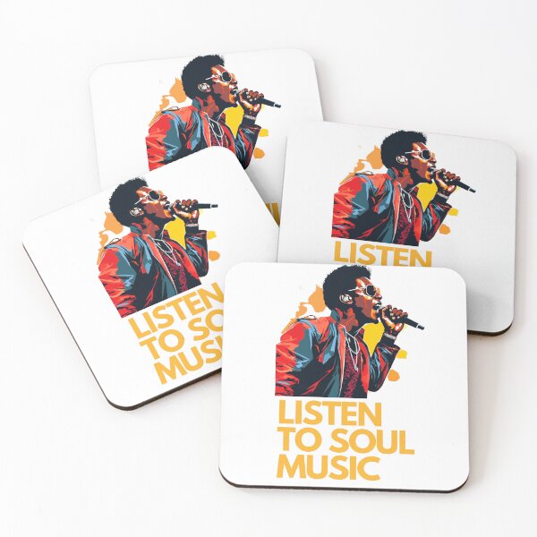 Item preview, 'Listen to soul music' street art print of a disco funk soul singer designed and sold by SupremeandSuper.