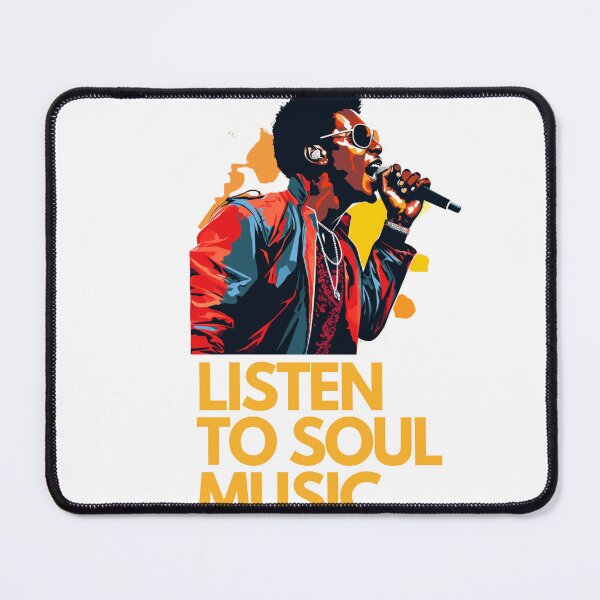 Item preview, 'Listen to soul music' street art print of a disco funk soul singer designed and sold by SupremeandSuper.