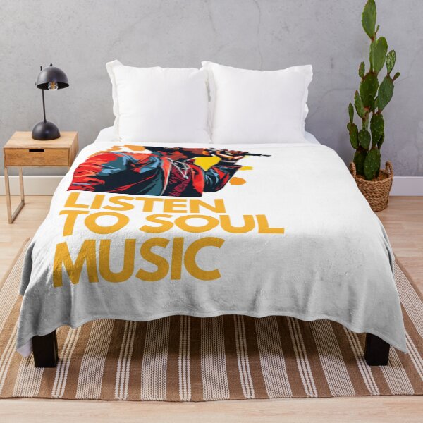 Item preview, 'Listen to soul music' street art print of a disco funk soul singer designed and sold by SupremeandSuper.