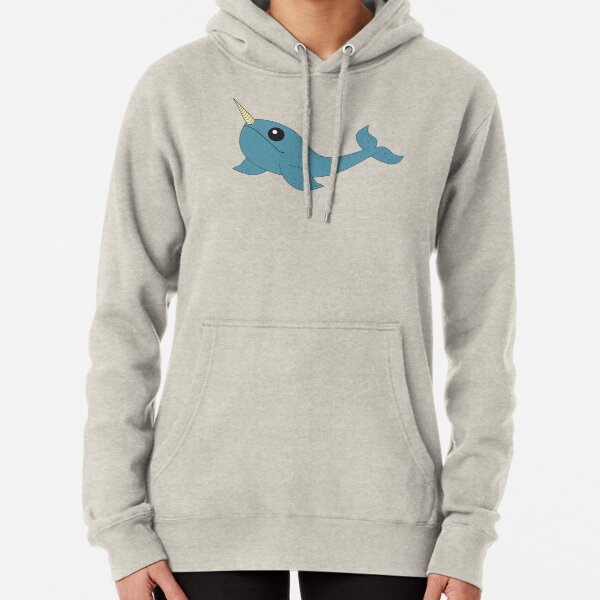 Narwhale Rainbow Adult Hooded Sweatshirt