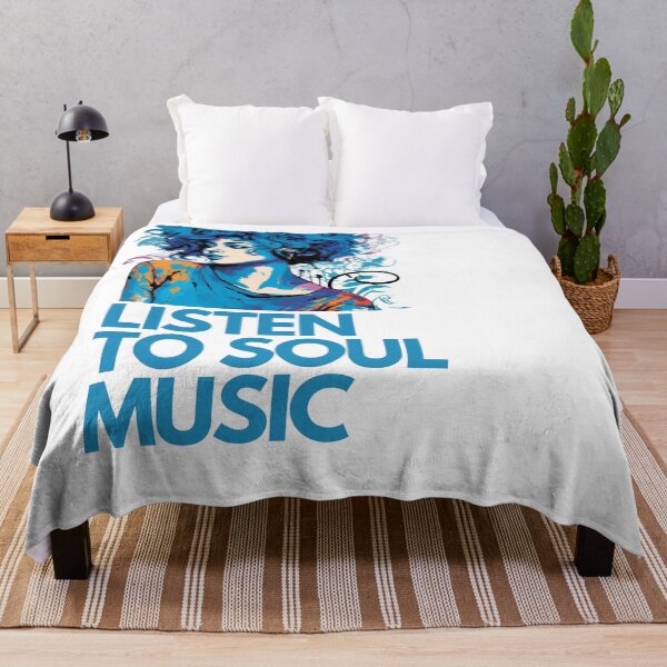 Item preview, 'Listen to soul music' street art print of a disco funk soul singer designed and sold by SupremeandSuper.