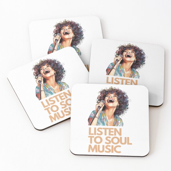 Item preview, 'Listen to soul music' street art print of a disco funk soul singer designed and sold by SupremeandSuper.