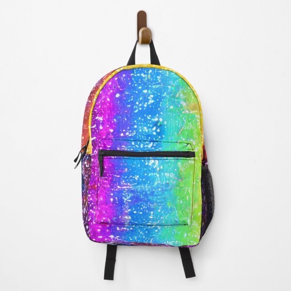 Item preview, Faux Glitter Rainbow Stripes Unicorn Pattern designed and sold by WOW TeesAndThings.