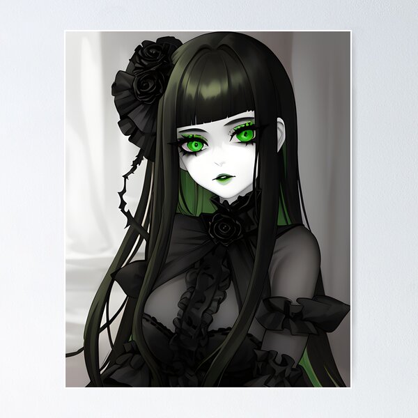 Dark Anime Girl Art Anime Aesthetic Print Gothic Emo Gamer -  Finland