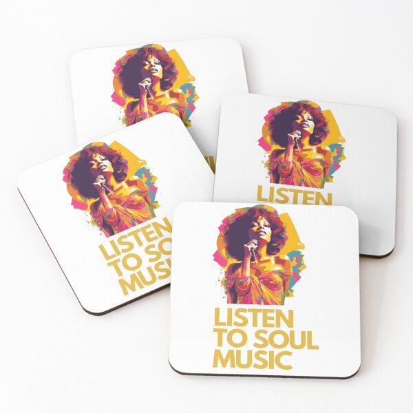 Item preview, 'Listen to soul music' street art print of a disco funk soul singer designed and sold by SupremeandSuper.