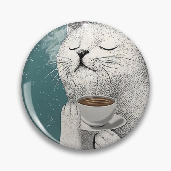 Item preview, White Cat Drink Coffee - Without My Cats And Coffe designed and sold by frandihans14.