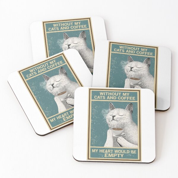 Item preview, White Cat Drink Coffee - Without My Cats And Coffe designed and sold by frandihans14.