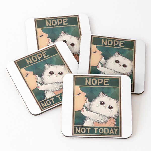 Item preview, Beauty Women Kissing Baby Cat - Nope Not Day designed and sold by frandihans14.