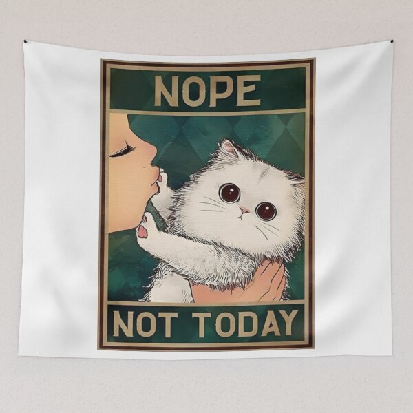 Item preview, Beauty Women Kissing Baby Cat - Nope Not Day designed and sold by frandihans14.