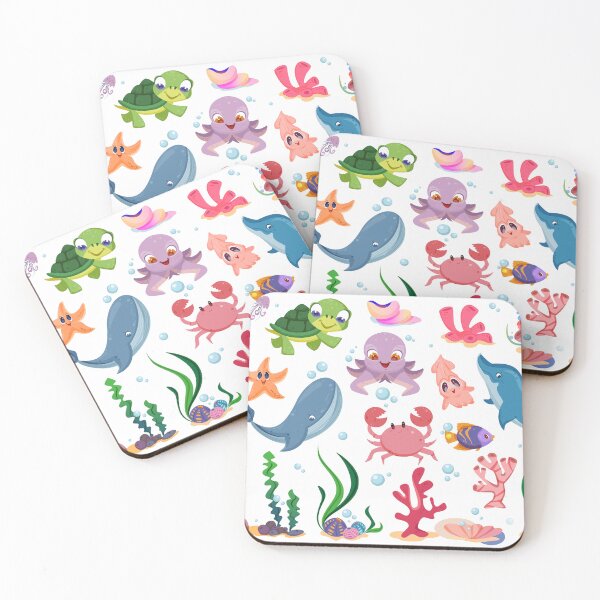 Item preview, cute underwater sea animals marine plants and fishes designed and sold by SceneryStudio.