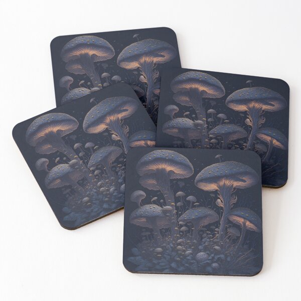 Item preview, Glowing Shadows: Mystical Mushrooms! designed and sold by MeowtifullyCute.