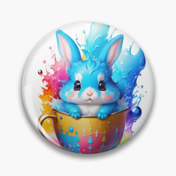 Item preview, blue rabbit in a cup designed and sold by DStudioArt.