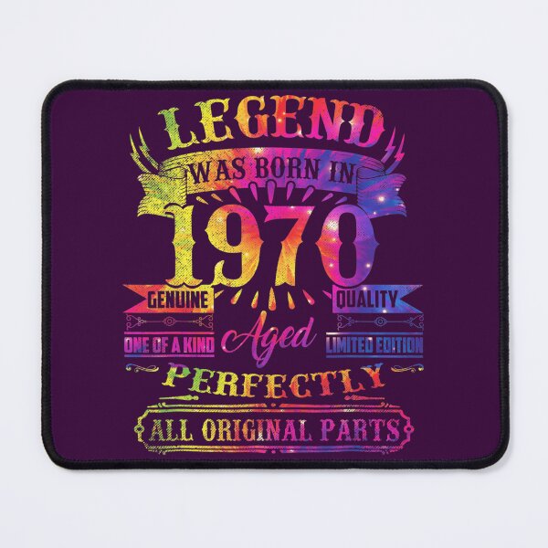 Item preview, Legend Was Born In 1970 52 Year Old 52nd Birthday Tie Dye designed and sold by gizxlngv44.