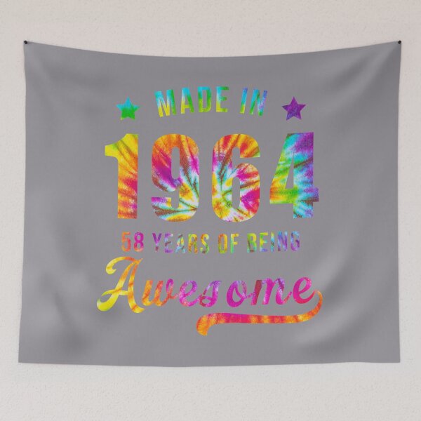 Item preview, 58 Years Old 58th Birthday 1964 Tie Dye Awesome 	 	 designed and sold by biqmouwsq46.