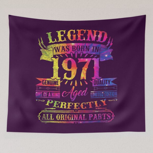 Item preview, Legend Was Born In 1971 51 Year Old 51st Birthday Tie Dye 	 	 designed and sold by gizxlngv44.