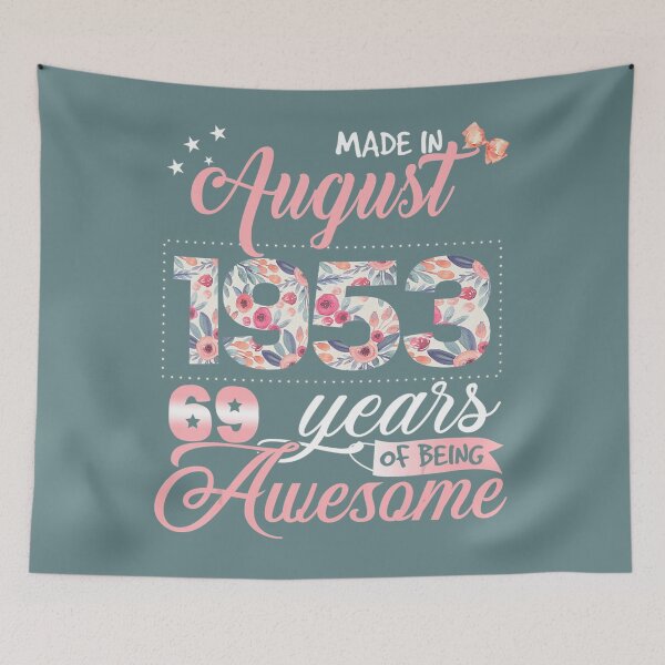 Item preview, 69th Birthday Floral 	 for 	s Born in August 1953 	 	 designed and sold by oncawjemtdb88.