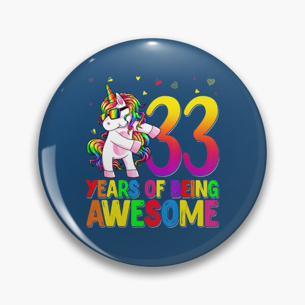 Item preview, 33 Years Old Birthday Unicorn Flossing 33rd Birthday Unicorn 	 	 designed and sold by ezhargstkr38.