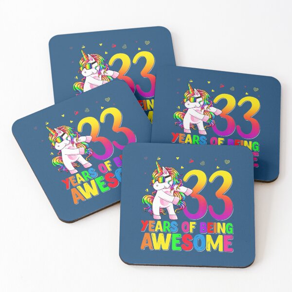 Item preview, 33 Years Old Birthday Unicorn Flossing 33rd Birthday Unicorn 	 	 designed and sold by ezhargstkr38.