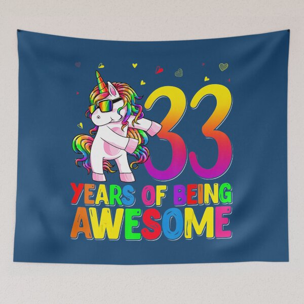 Item preview, 33 Years Old Birthday Unicorn Flossing 33rd Birthday Unicorn 	 	 designed and sold by ezhargstkr38.