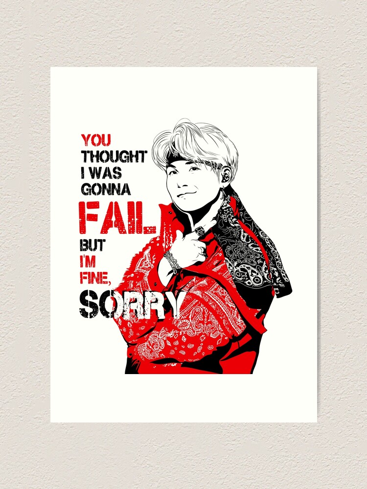 Bts Mic Drop Suga Kunstdruck Von Selenchic Redbubble