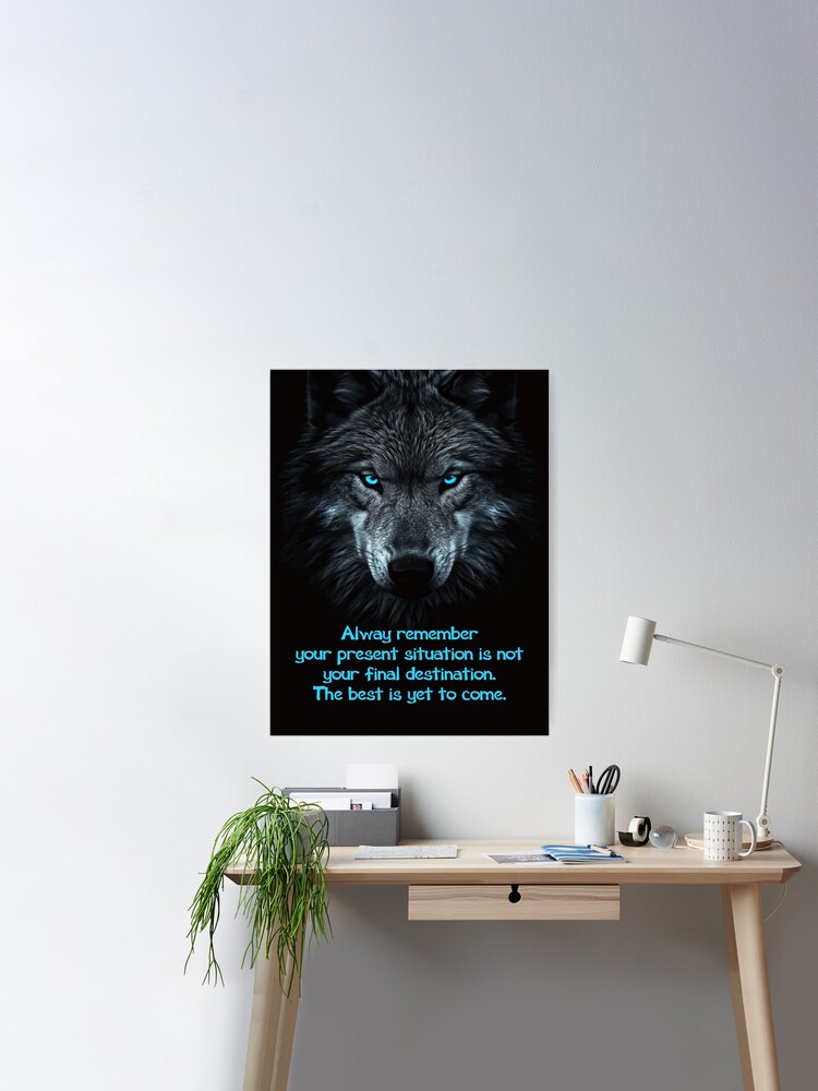 Be the Wolf Motivational Canvas Wall Art, Abstract Art, Motivational Wall  Art, Home Decor, Wall Art, Motivational Wall Decor 