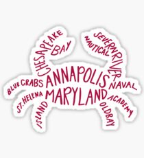 Annapolis crab!! Sticker