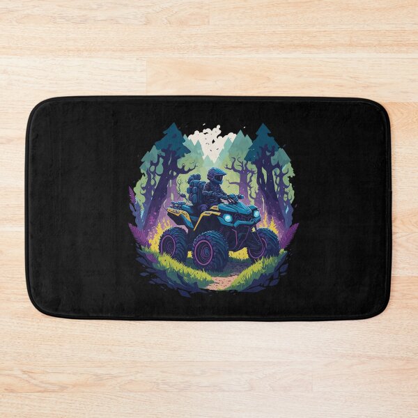 Item preview, Offroad Quad Race Forest Cartoon Illustration designed and sold by LuminOrb.