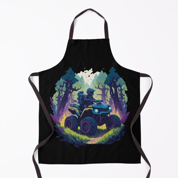 Item preview, Offroad Quad Race Forest Cartoon Illustration designed and sold by LuminOrb.