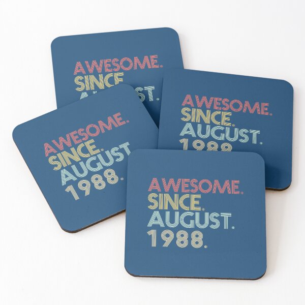 Item preview, 33rd Birthday - 33 Years Old Awesome Since August 1988 Retro 	 DM90465	 designed and sold by ezhargstkr38.
