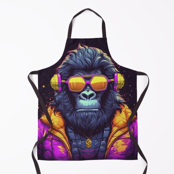 Item preview, Retrowave Malinois Gorilla with Glasses: Anime-Style Character designed and sold by Abili-Tees.