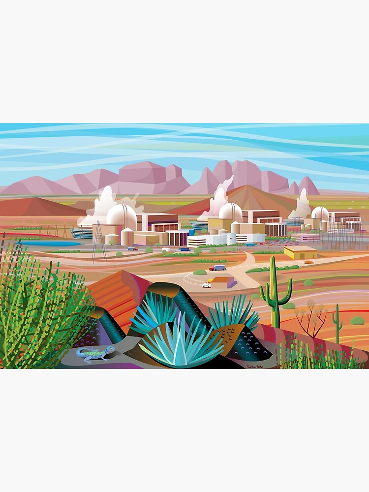 Discover Power Plant in the Desert Premium Matte Vertical Poster