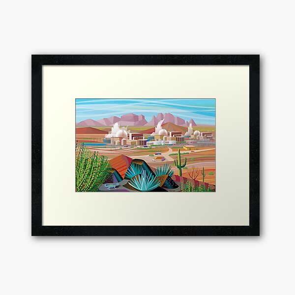 Power Plant in the Desert Framed Art Print