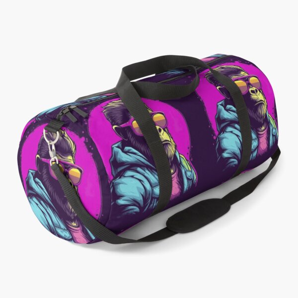 Item preview, Vibrant Manga Art: Retrowave Gorilla Design with Neon Colors and Golden Ratio Composition designed and sold by Abili-Tees.