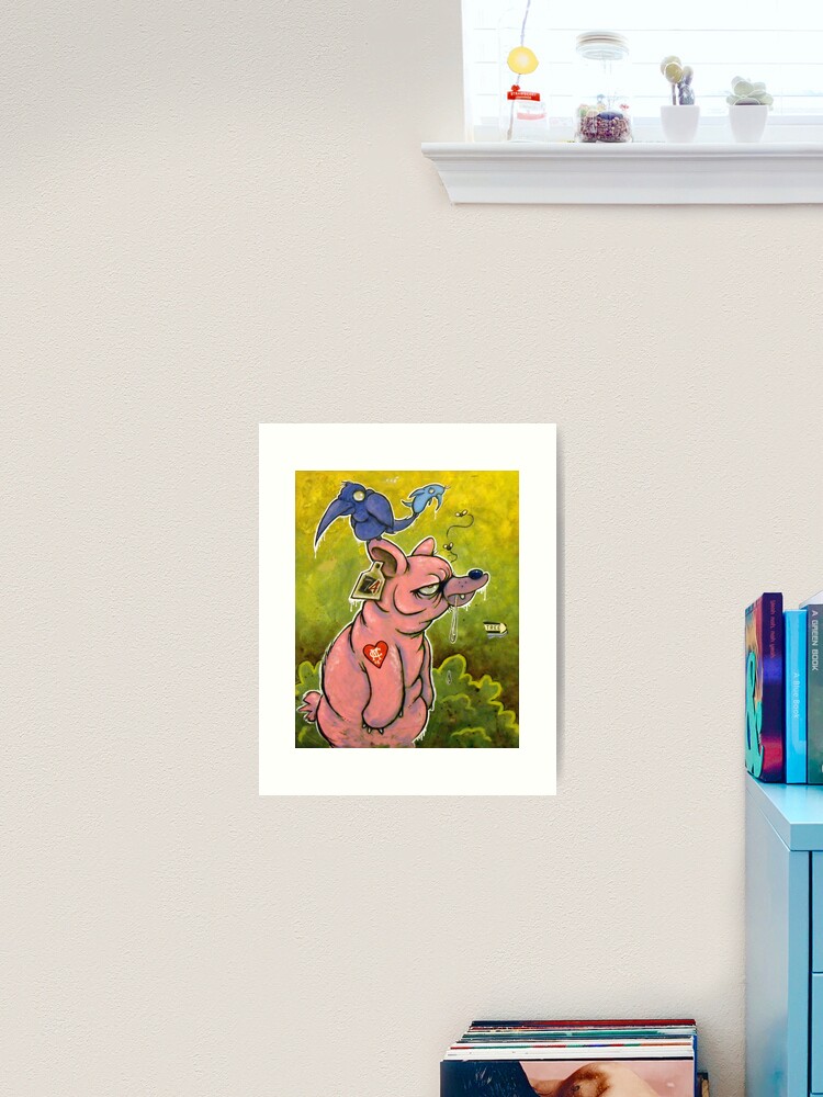 Thumbnail 2 of 3, Art Print, The PigBear Blues designed and sold by mistertengu74.