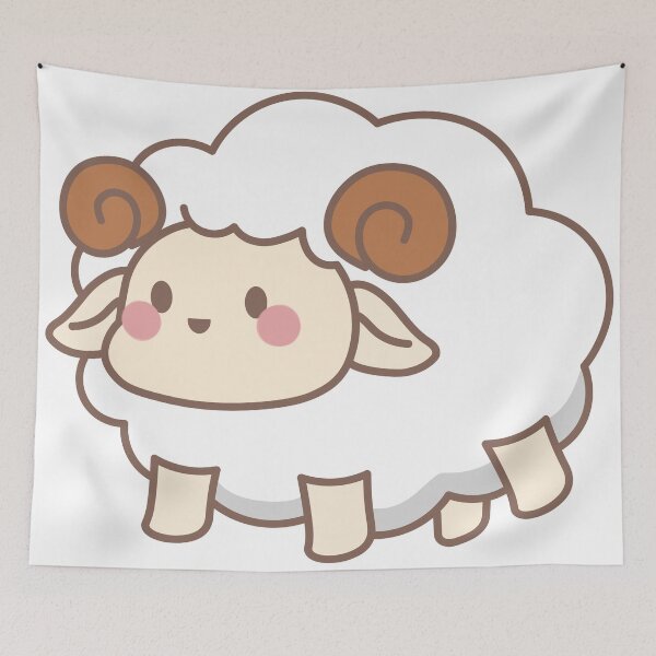 Item preview, Cute white sheep designed and sold by NumbleRay.